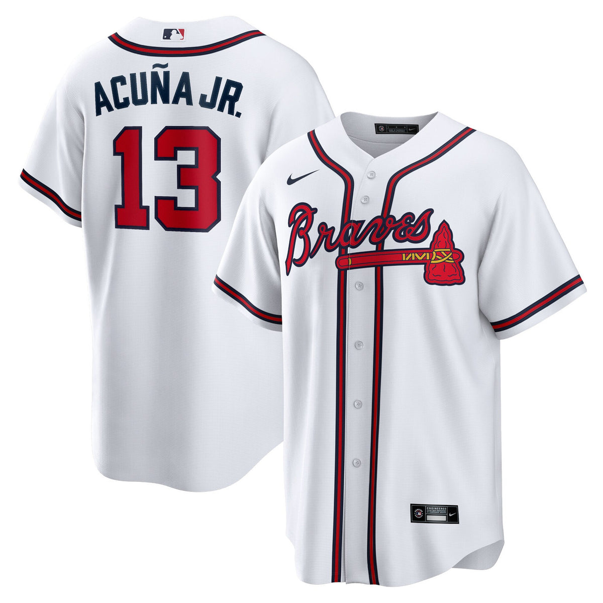 Ronald Acuna Jr. #13 Atlanta Braves Nike Men'S Home Limited Player Name Jersey - White