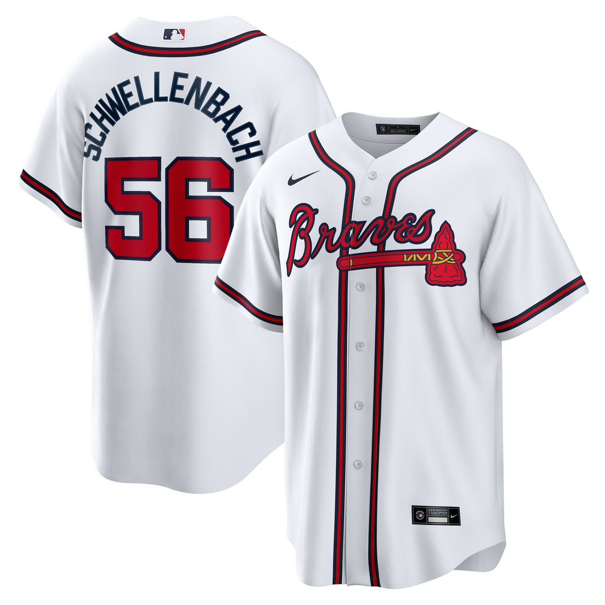 Spencer Schwellenbach Atlanta Braves Nike Men'S Home Limited Jersey - White
