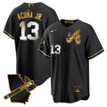 Atlanta Braves Men'S A Cool Base Georgia Patch Limited Jersey - Gold