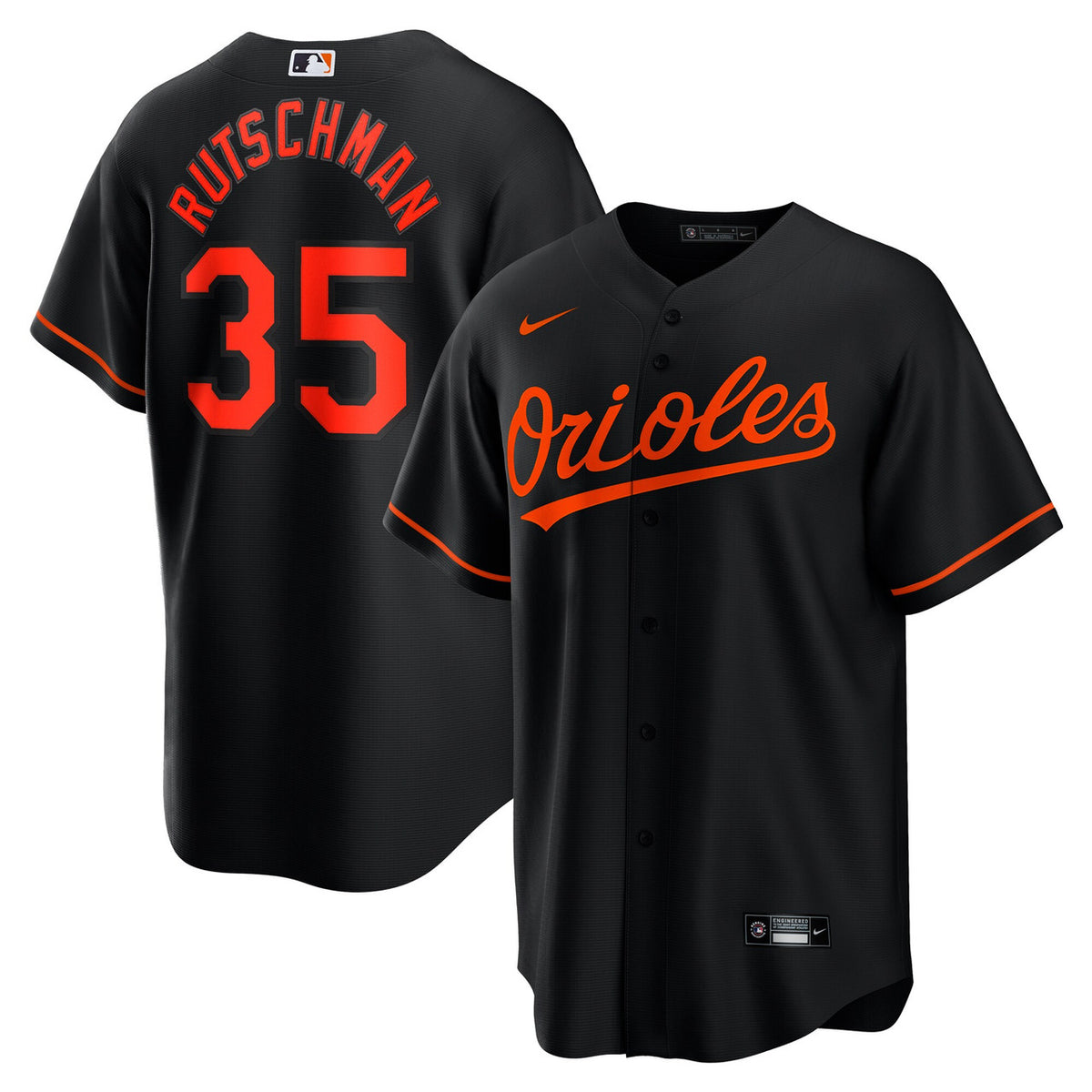Adley Rutschman #35 Baltimore Orioles Nike Men'S Alternate Limited Player Jersey - Black