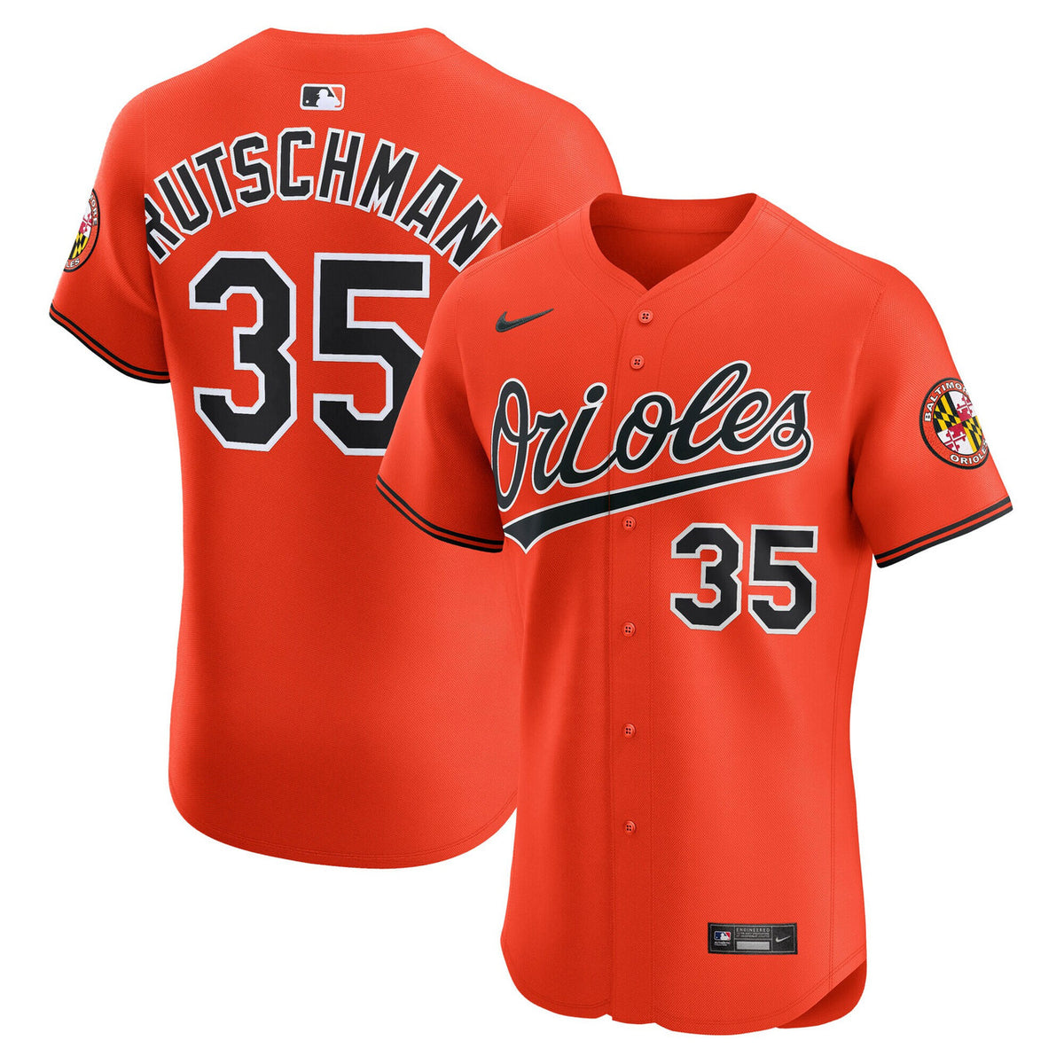 Adley Rutschman #2 Baltimore Orioles Nike Men'S Alternate Elite Jersey - Orange