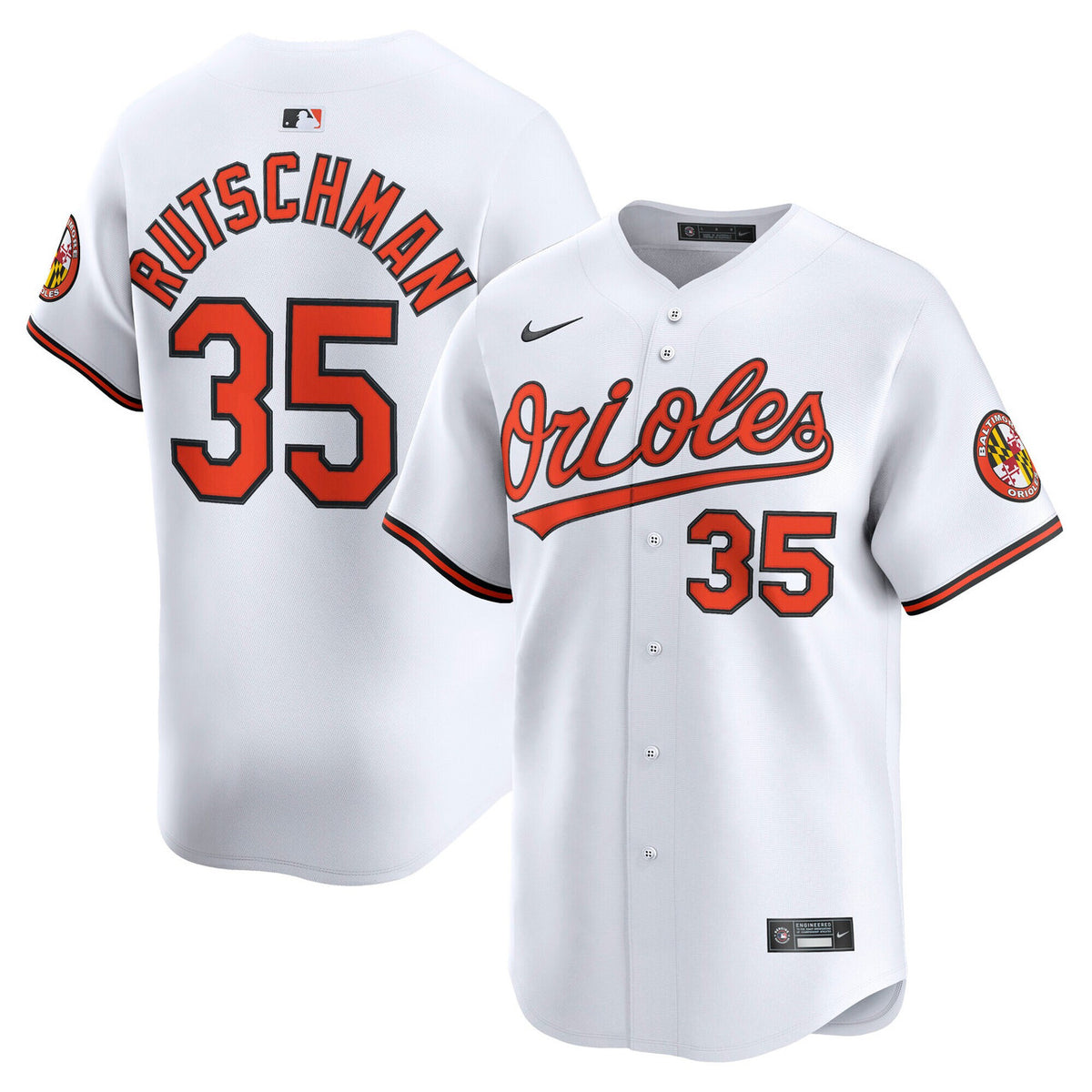Adley Rutschman #35 Baltimore Orioles Nike Men'S Home Limited Player Jersey - White