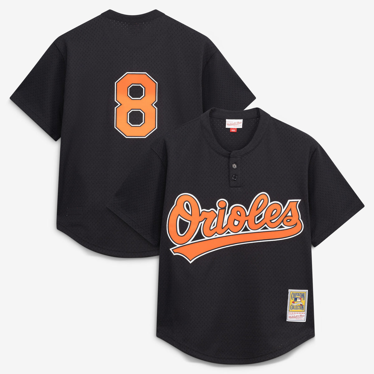 Cal Ripken Jr. #8 Baltimore Orioles Mitchell & Ness Men'S Authentic Batting Practice Jersey - Black
