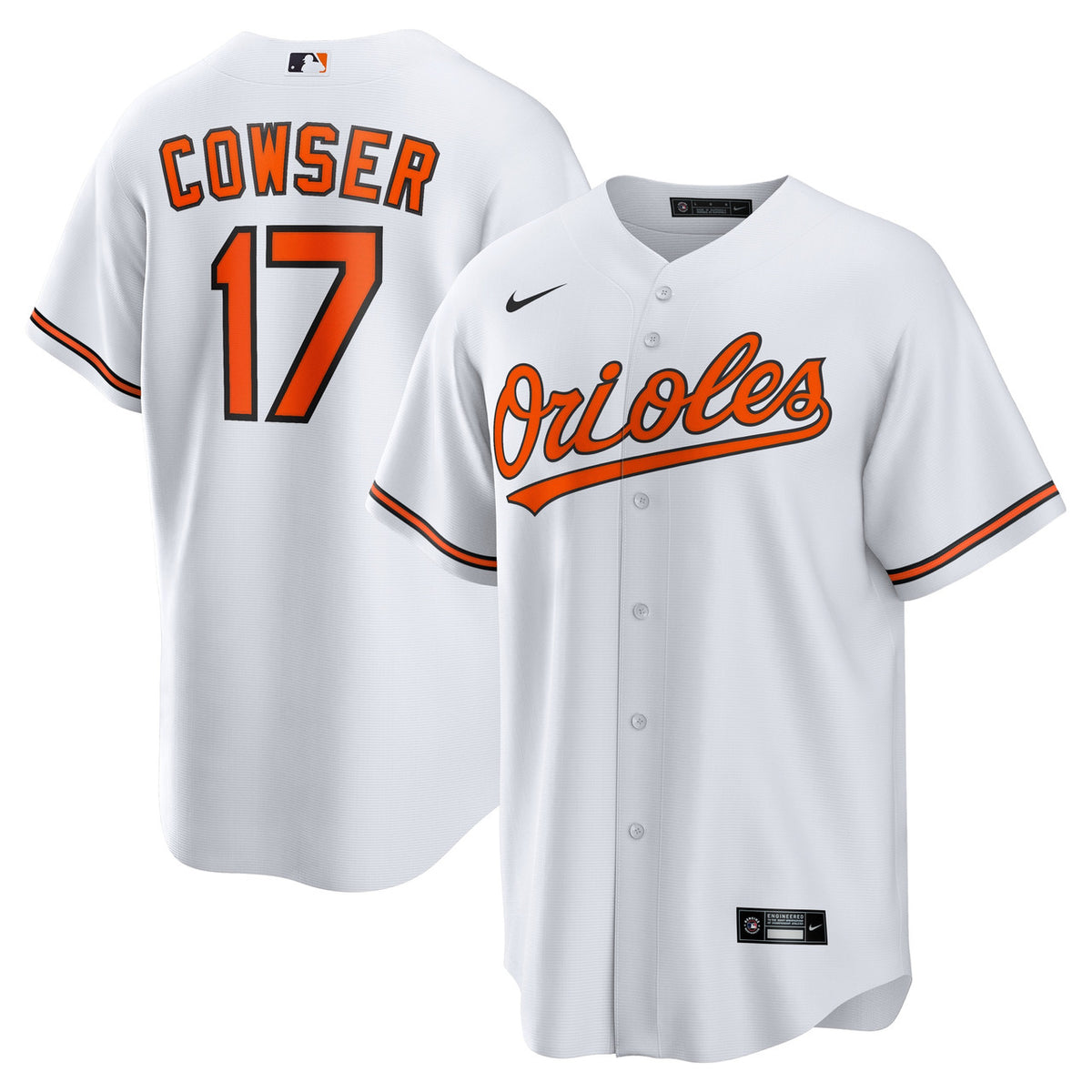 Colton Cowser #17 Baltimore Orioles Nike Men'S Home Limited Jersey - White