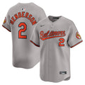 Gunnar Henderson #2 Baltimore Orioles Nike Men'S Road Limited Player Jersey - Gray