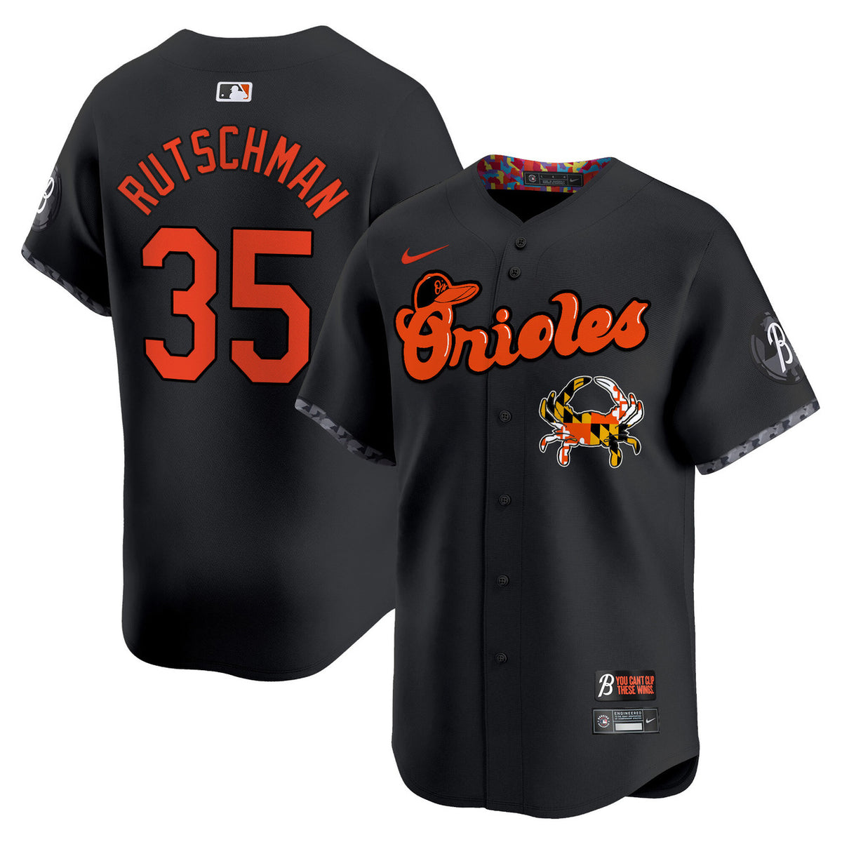 Baltimore Orioles Men'S Maryland Crab Vapor Premier Limited Jersey - Blue