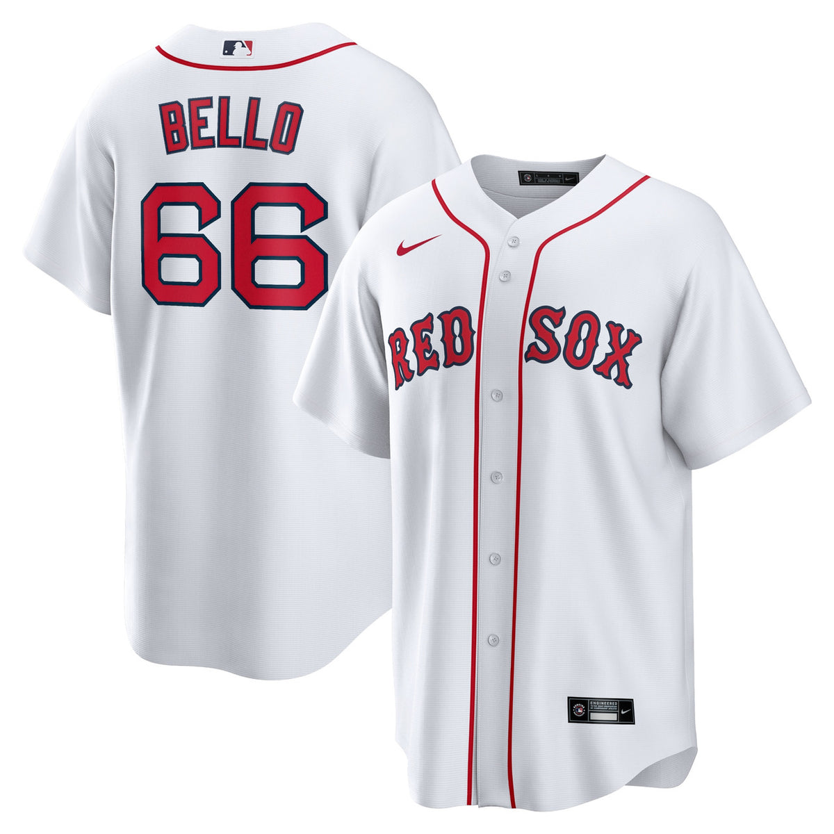 Brayan Bello #66 Boston Red Sox Nike Men'S Home Limited Jersey - White