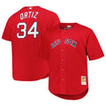 David Ortiz #34 Boston Red Sox Mitchell & Ness Men'S Big & Tall Cooperstown Mesh Limited Batting Practice Jersey - Red