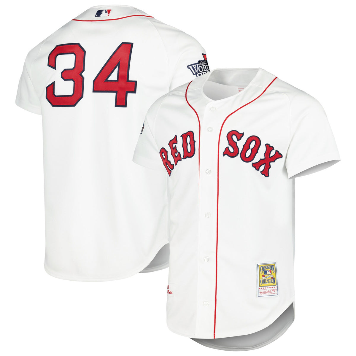 David Ortiz #34 Boston Red Sox Mitchell & Ness Men'S Cooperstown Authentic Jersey - White