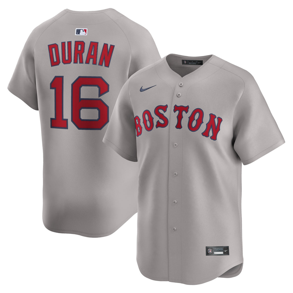 Jarren Duran #16 Boston Red Sox Nike Men'S Road Limited Jersey - Gray