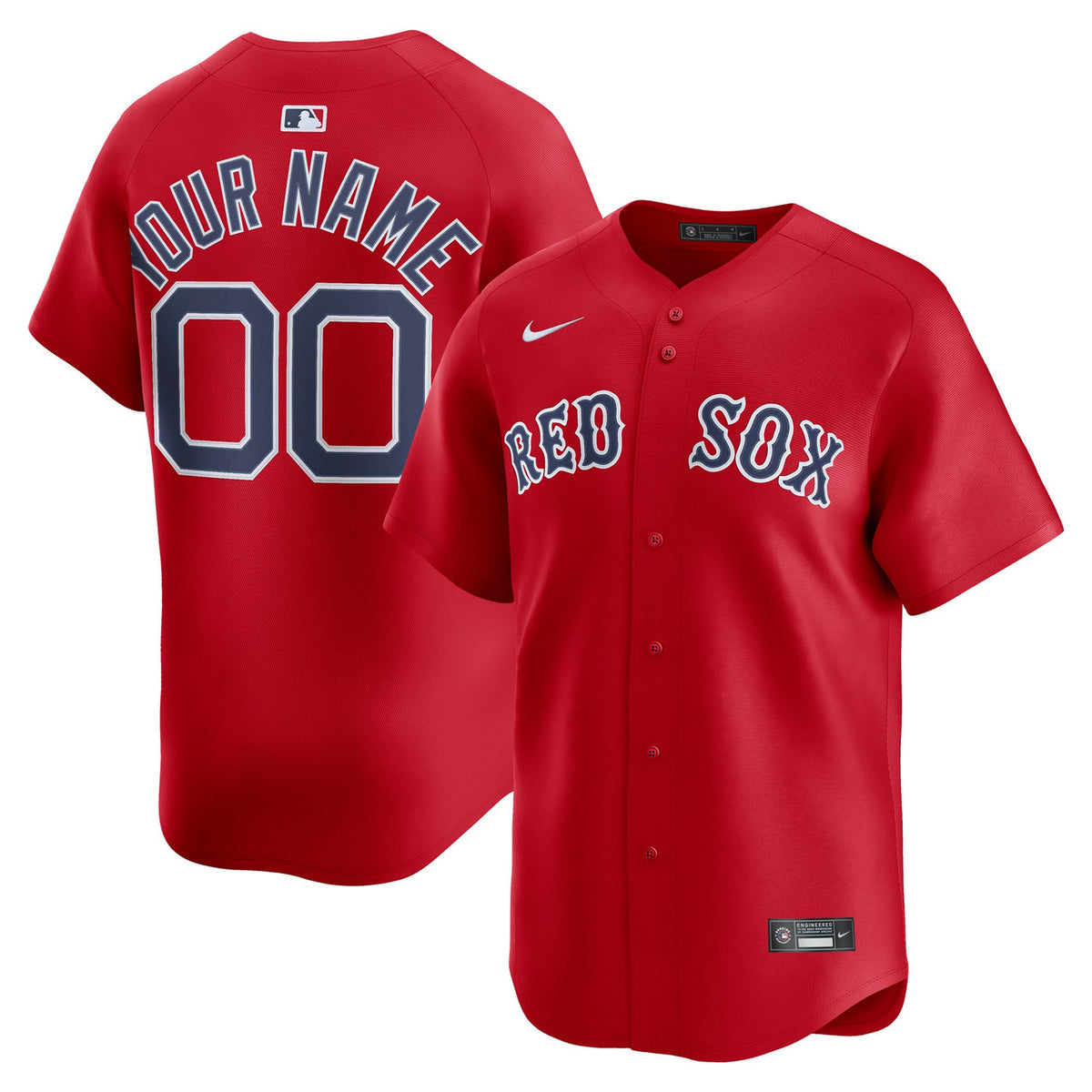 Boston Red Sox Nike Men'S Alternate Limited Custom Jersey - Red