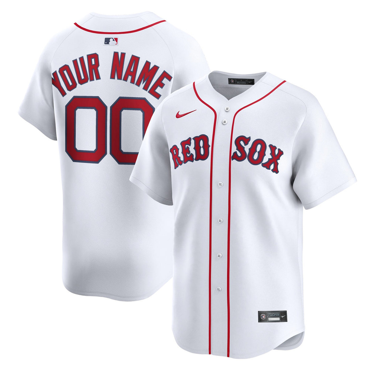 Boston Red Sox Nike Men'S Home Limited Custom Jersey - White