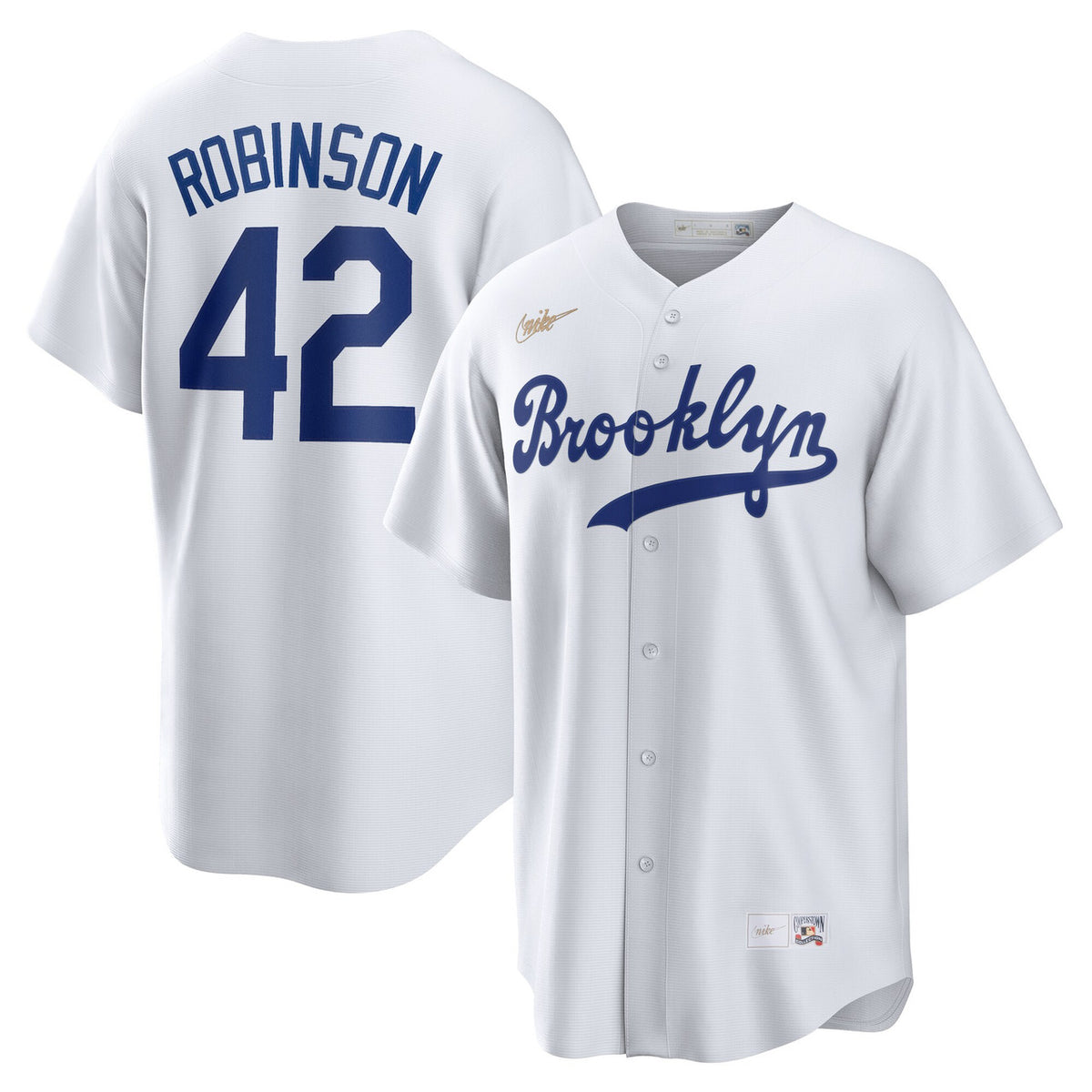 Jackie Robinson #42 Brooklyn Dodgers Nike Men'S Cooperstown Jackie Robinson Day Limited Jersey - White