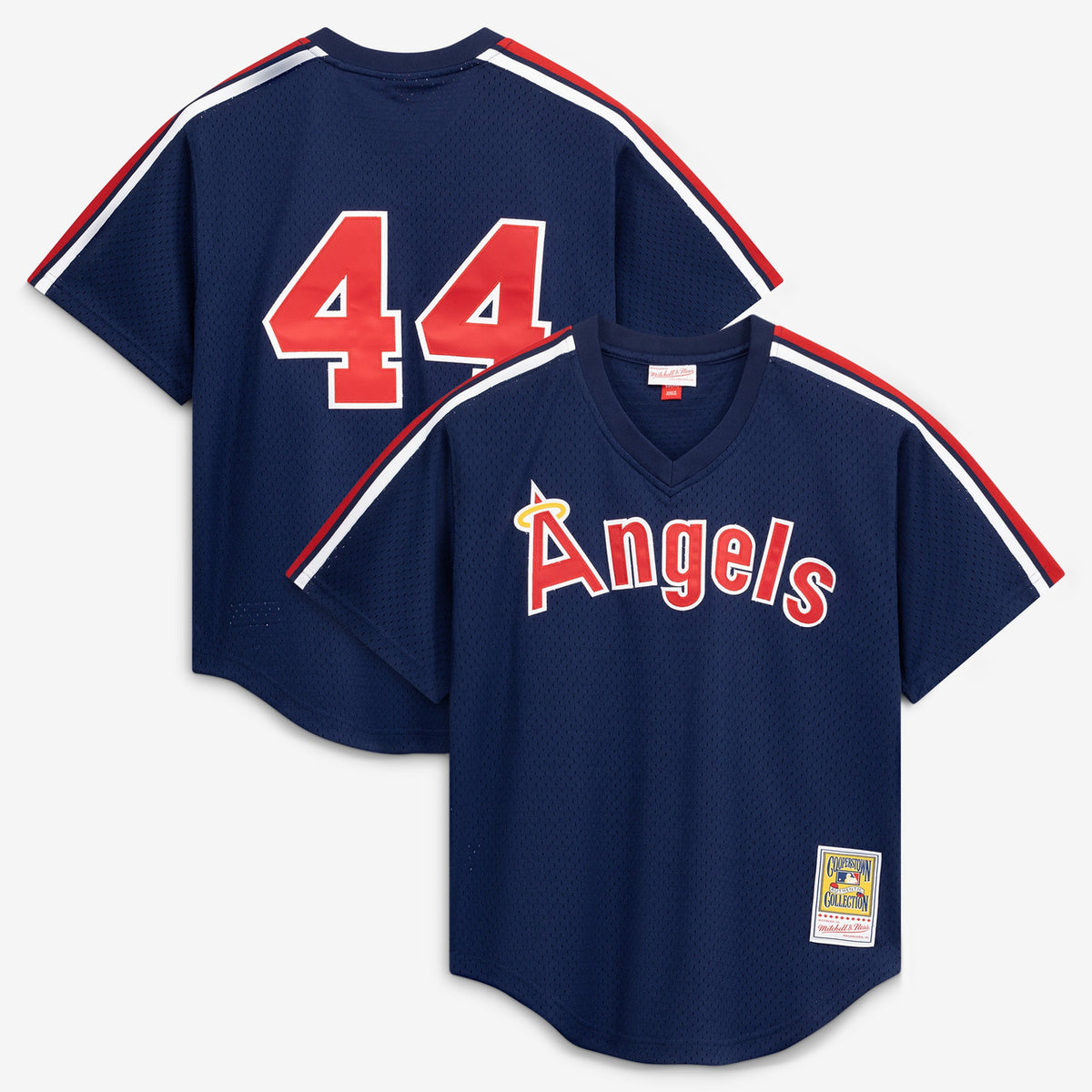 Reggie Jackson Angels Mitchell & Ness Men'S California Authentic Batting Practice Jersey - Navy