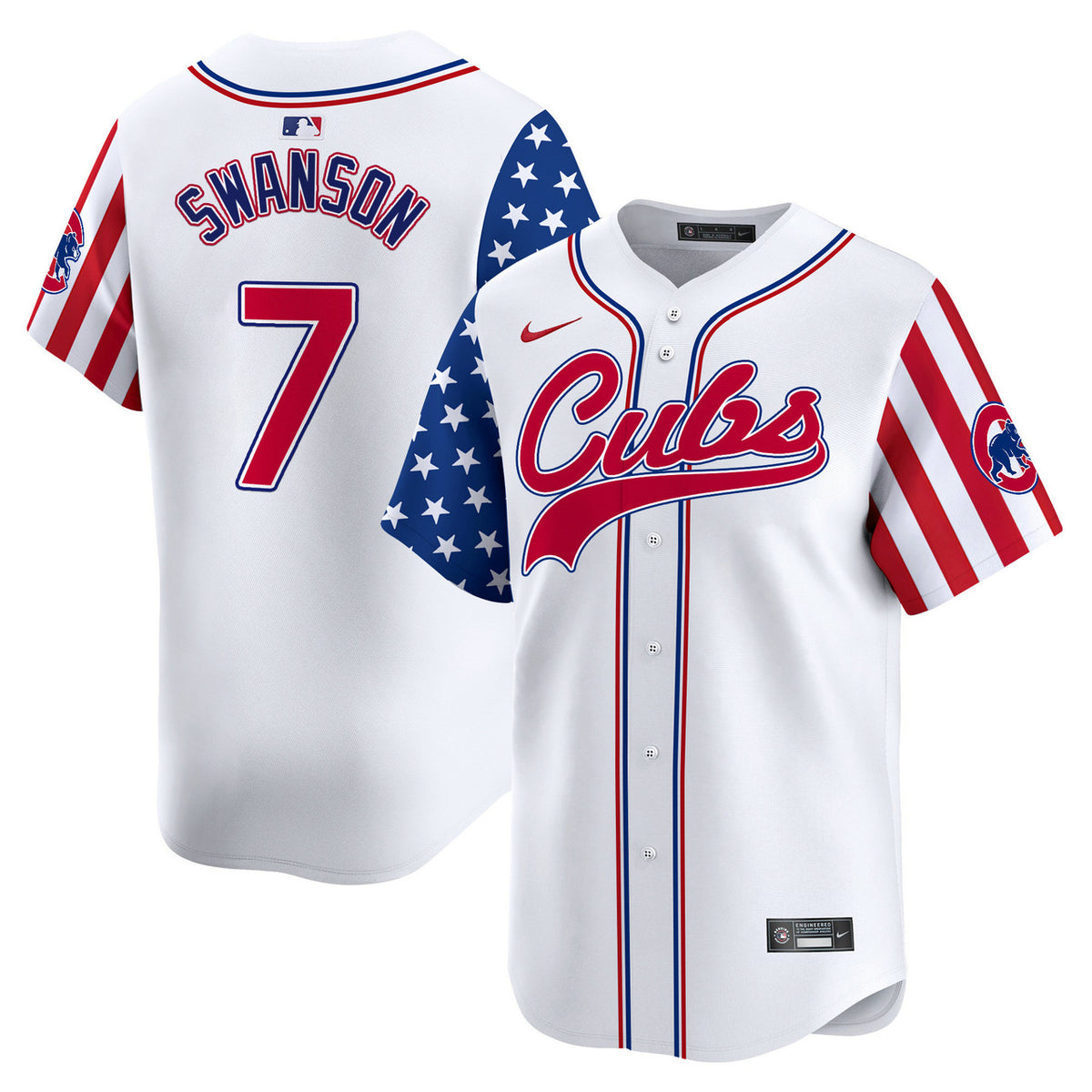 Independence Day V Chicago Cubs Men'S 2024 Apor Premier V2 Limited Jersey