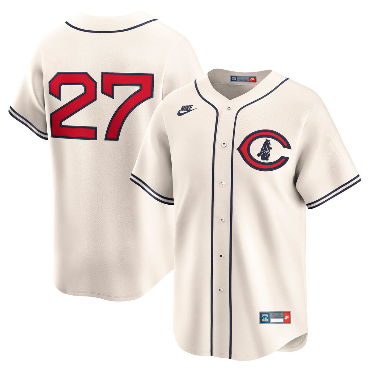 Seiya Suzuki #27 Chicago Cubs Nike Men'S Throwback Cooperstown Limited Jersey - Cream