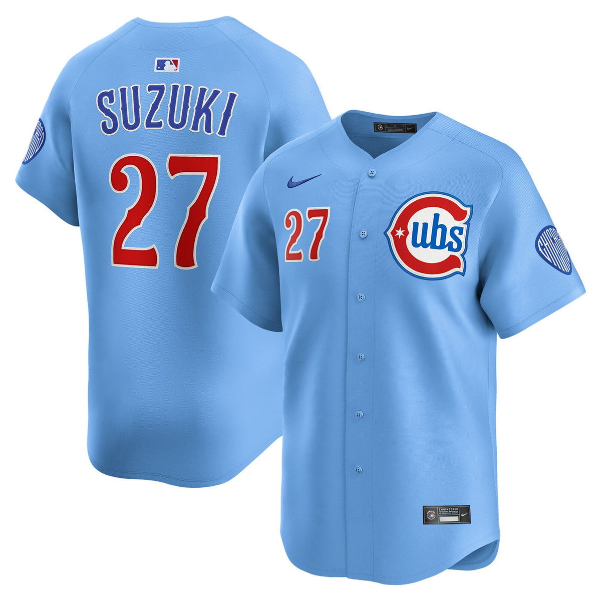 Seiya Suzuki #27 Chicago Cubs Nike Men'S 2Nd Alternate Limited Player Jersey - Light Blue