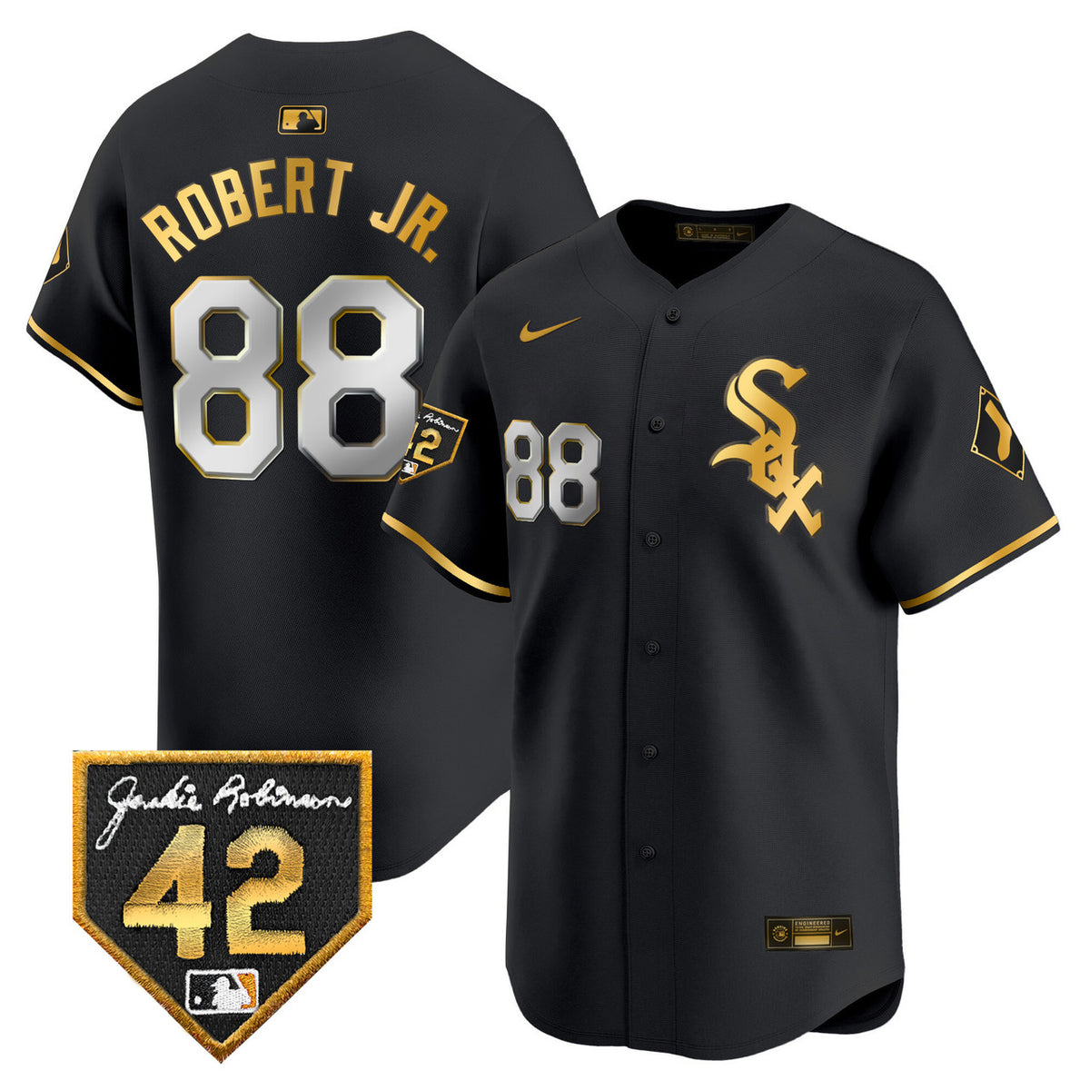 Jackie Robinson #42 Chicago White Sox Men'S 2024 Patch Vapor Premier Limited Jersey