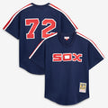 Carlton Fisk #72 Chicago White Sox Mitchell & Ness Men'S Authentic Batting Practice Jersey - Navy