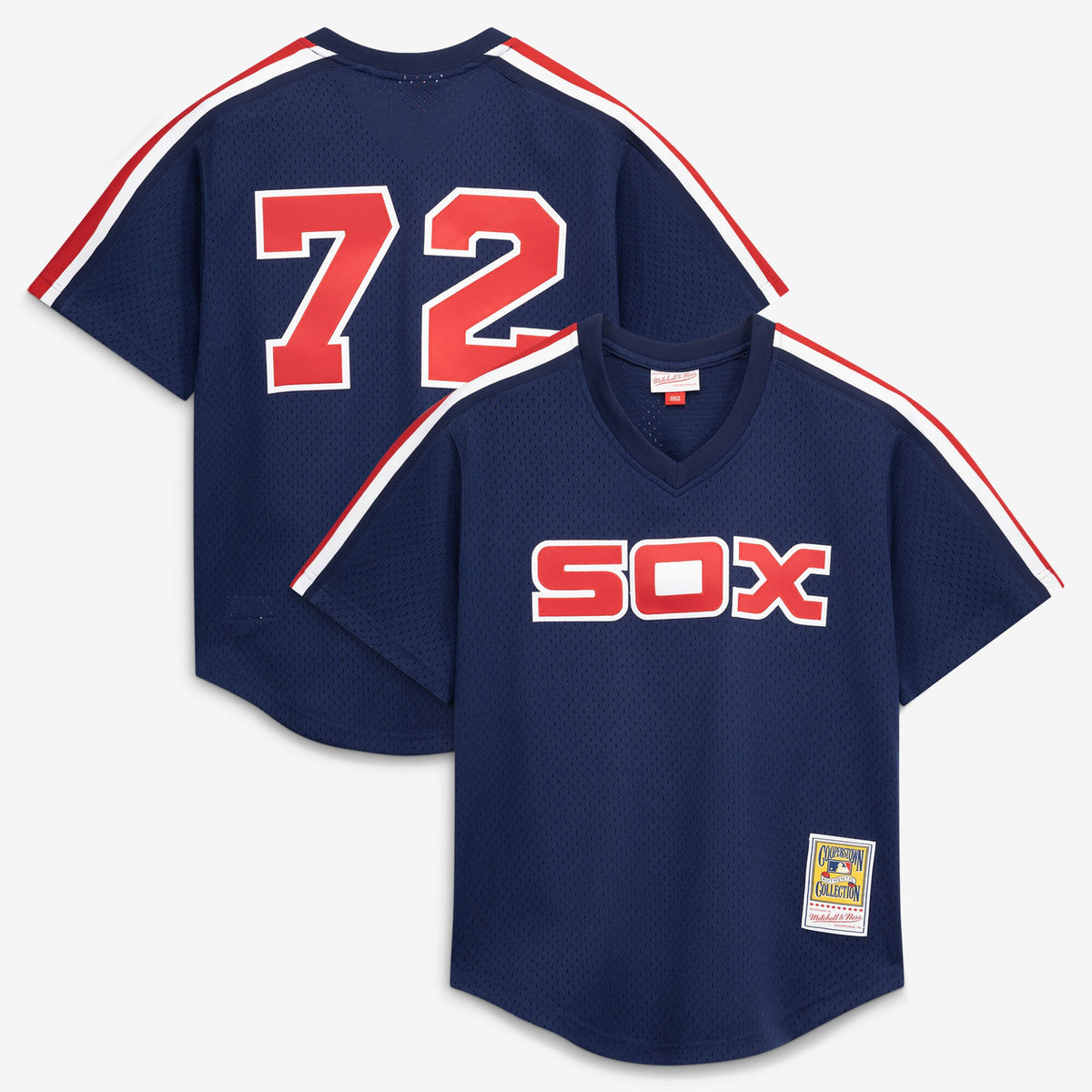 Carlton Fisk #72 Chicago White Sox Mitchell & Ness Men'S Authentic Batting Practice Jersey - Navy