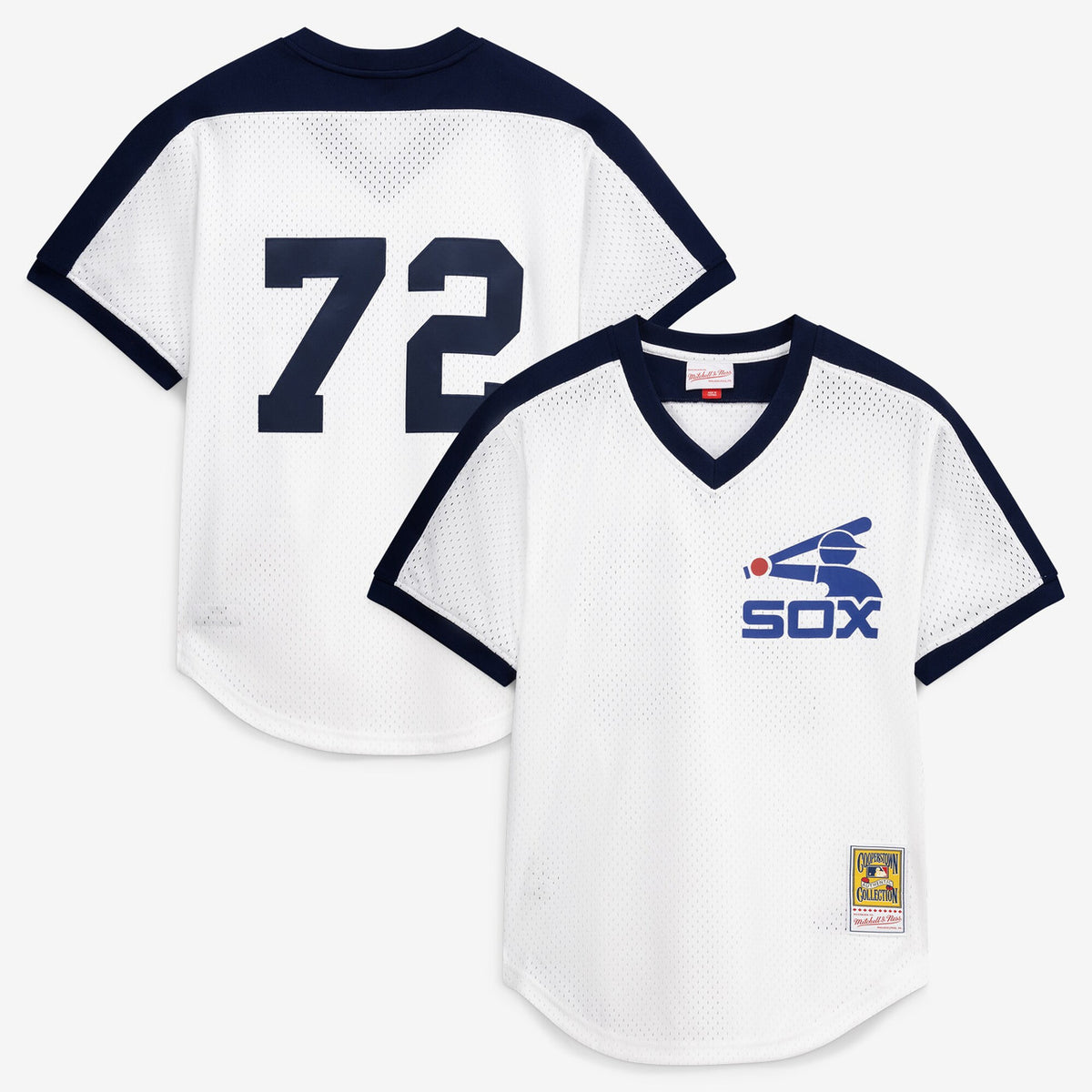 Carlton Fisk #72 Chicago White Sox Mitchell & Ness Men'S Authentic Batting Practice Jersey - White