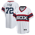 Carlton Fisk #72 Chicago White Sox Nike Men'S Home Cooperstown Limited Team Player Jersey - White