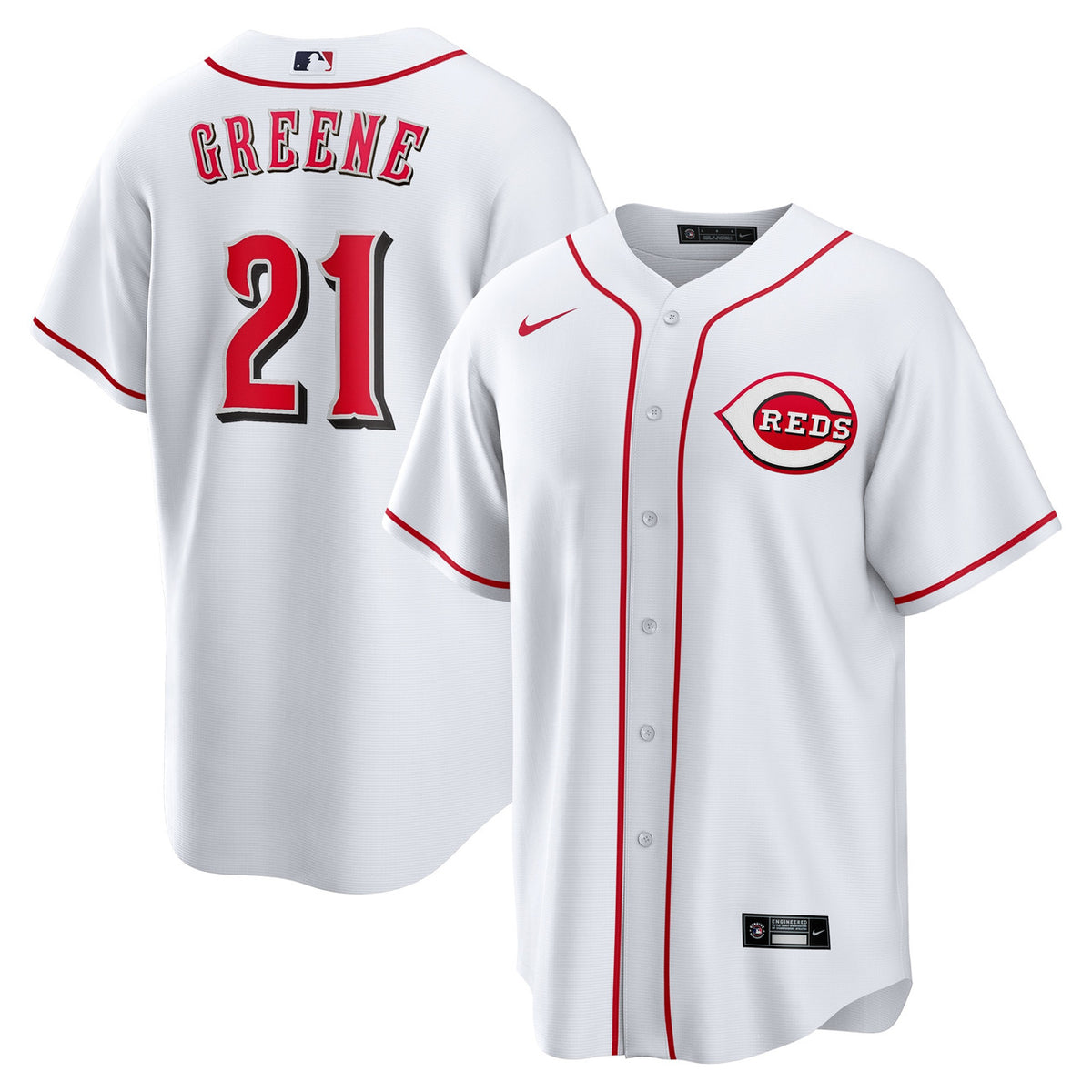 Hunter Greene #21 Cincinnati Reds Nike Men'S Home Limited Jersey - White
