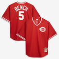 Johnny Bench #5 Cincinnati Reds Mitchell & Ness Men'S Big & Tall Cooperstown Mesh Limited Batting Practice Jersey - Red