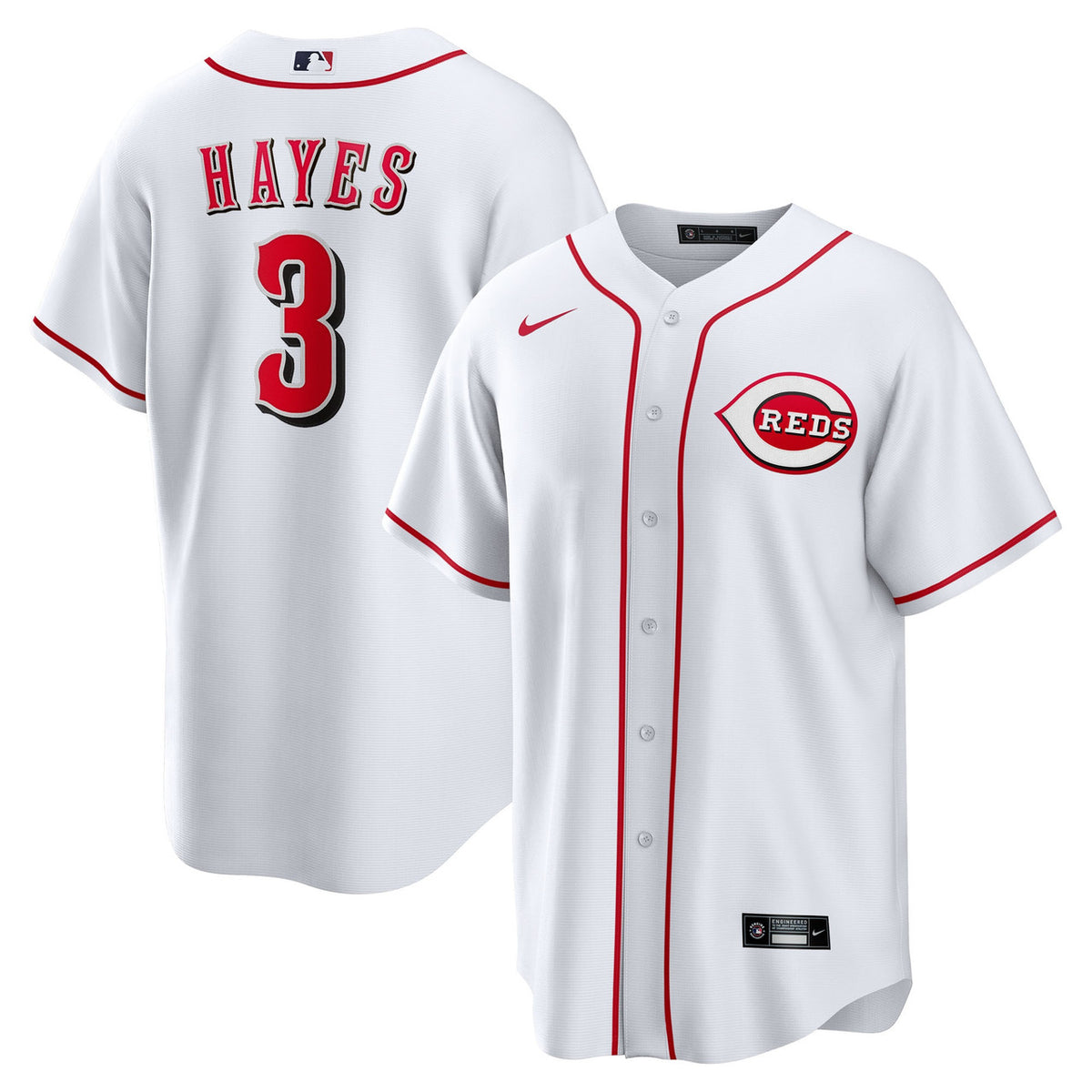 Ke'Bryan Hayes #13 Cincinnati Reds Nike Men'S Home Limited Jersey - White