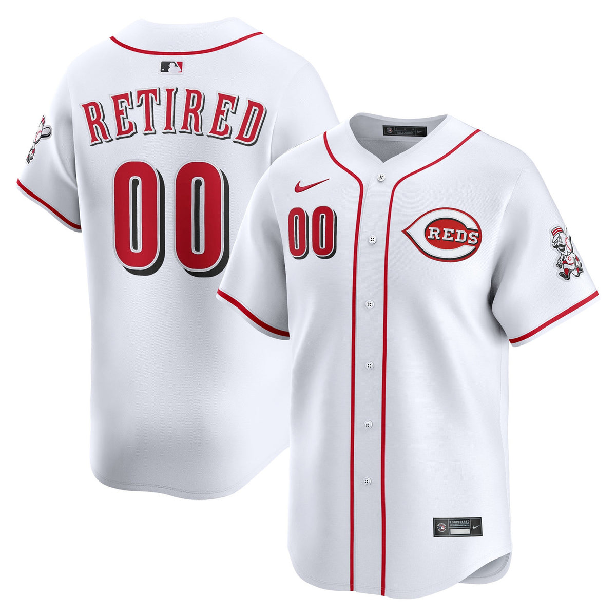 Cincinnati Reds Nike Men'S Home Limited Pick-A-Player Retired Roster Jersey - White