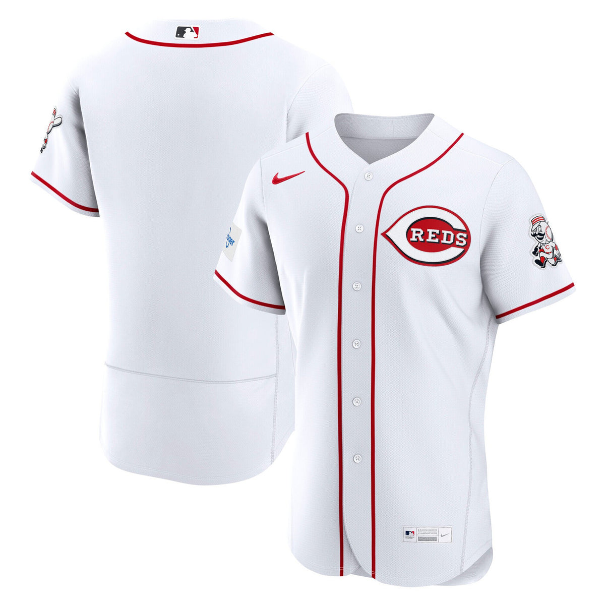 Cincinnati Reds Nike Men'S Home Sponsor Patch Authentic Jersey - White