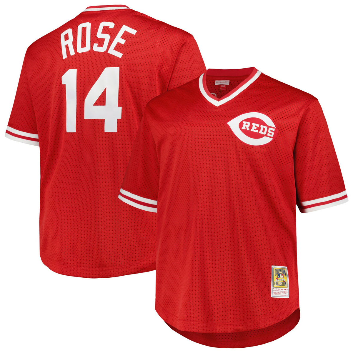 Pete Rose #14 Cincinnati Reds Mitchell & Ness Men'S 1984 Cooperstown Mesh Pullover Limited Jersey - Red