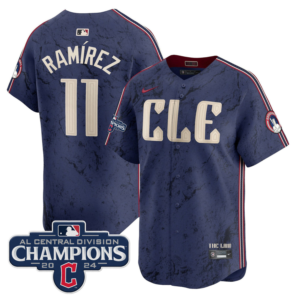 Al Central Cleveland Guardians Men'S 2024 Division Champions Vapor Premier Limited Jersey