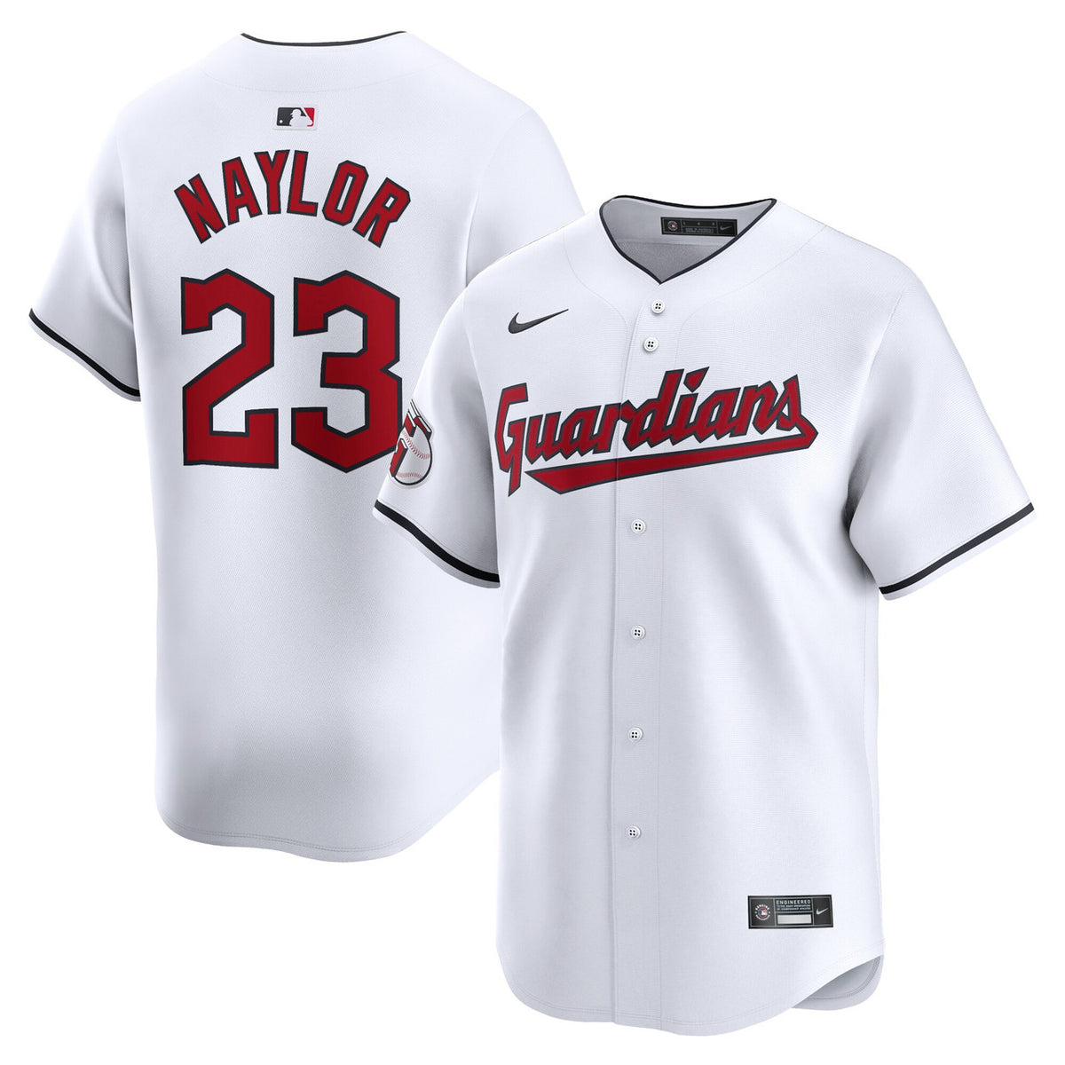 Bo Naylor #23 Cleveland Guardians Nike Men'S Home Limited Player Jersey - White