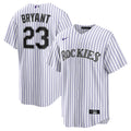 Kris Bryant #23 Colorado Rockies Nike Men'S Limited Player Jersey - White Purple