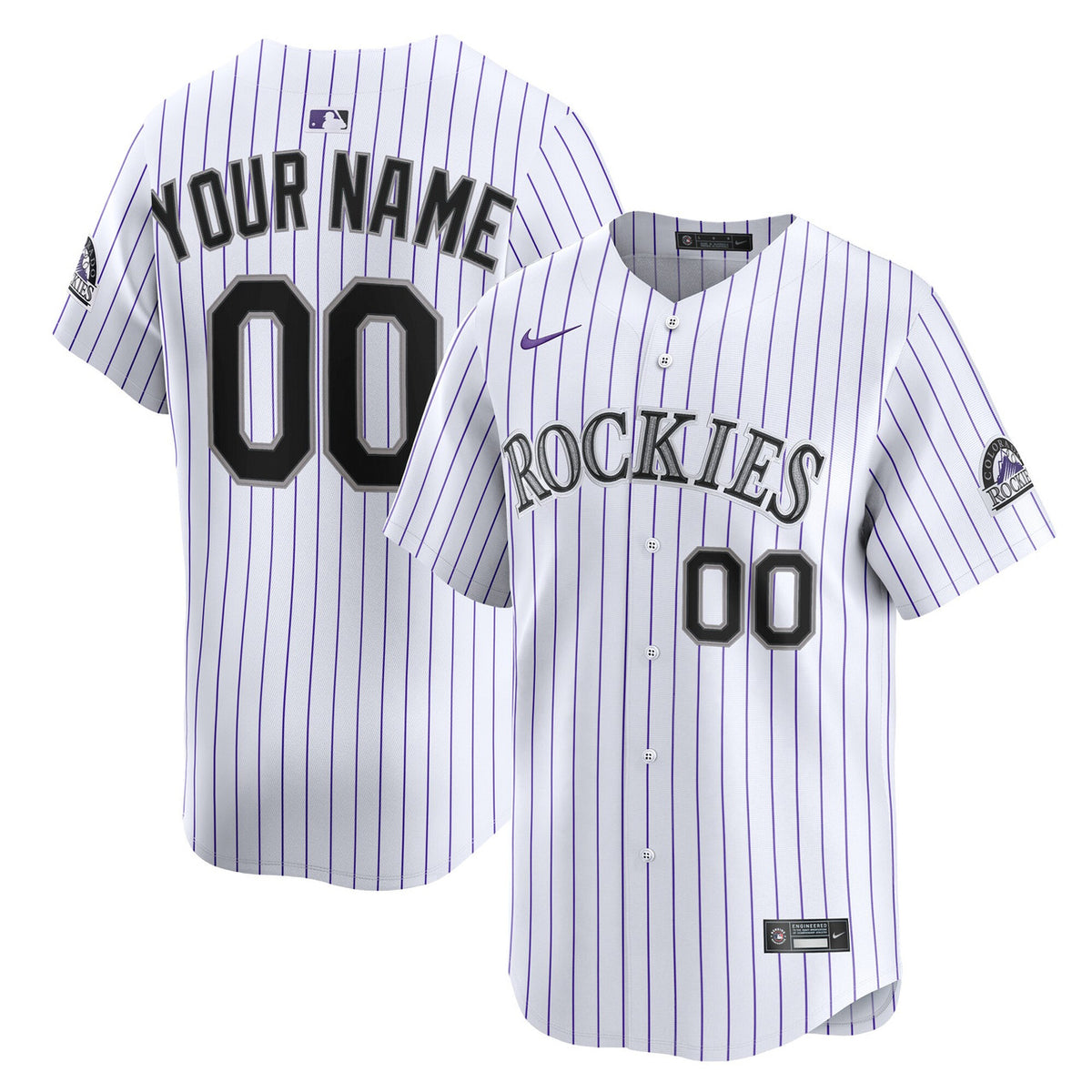 Colorado Rockies Nike Men'S Home Limited Custom Jersey - White