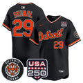Detroit Tigers Men'S 2026 Alternate Vapor Premier 250America Patch Limited Jersey