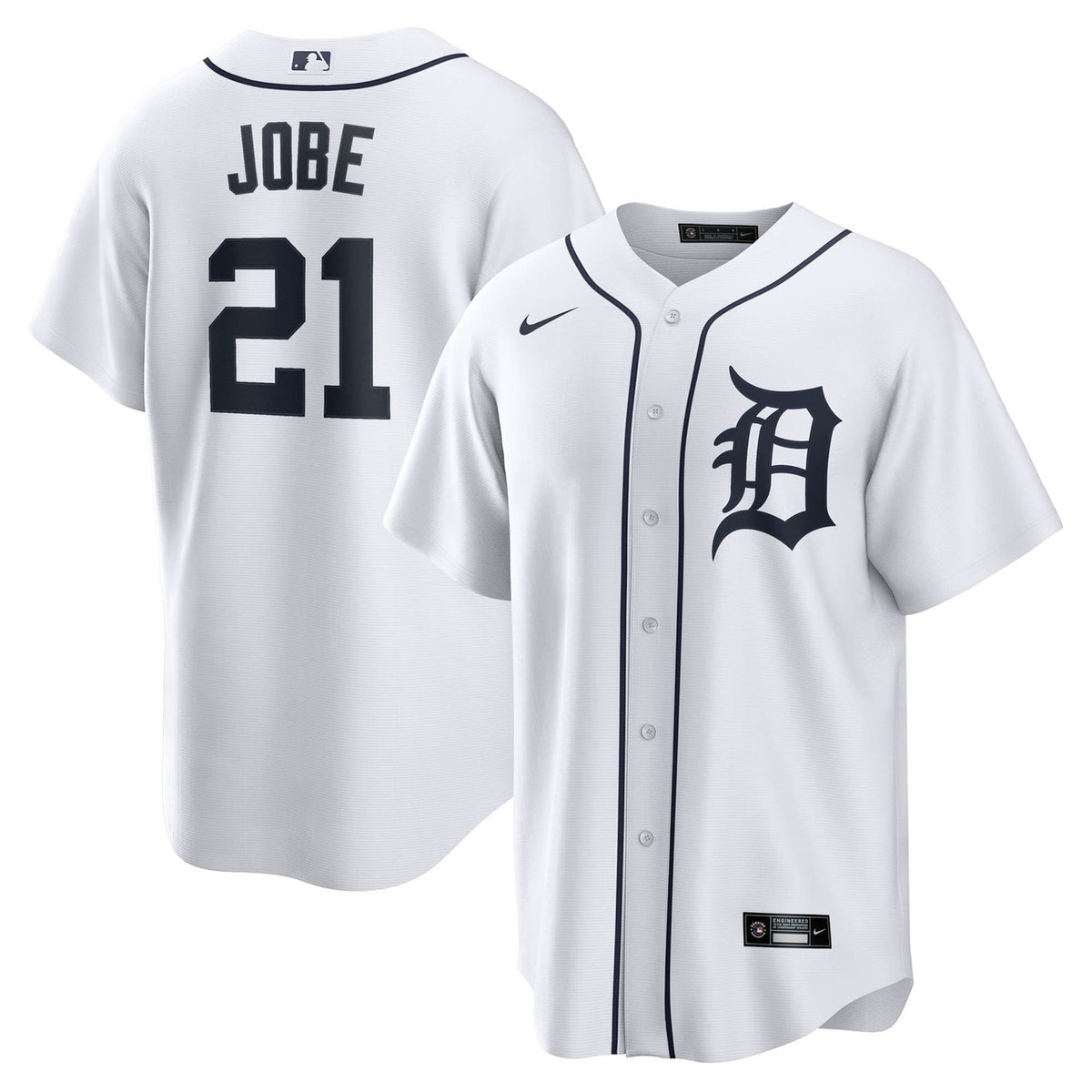 Jackson Jobe #21 Detroit Tigers Nike Men'S Home Limited Jersey - White