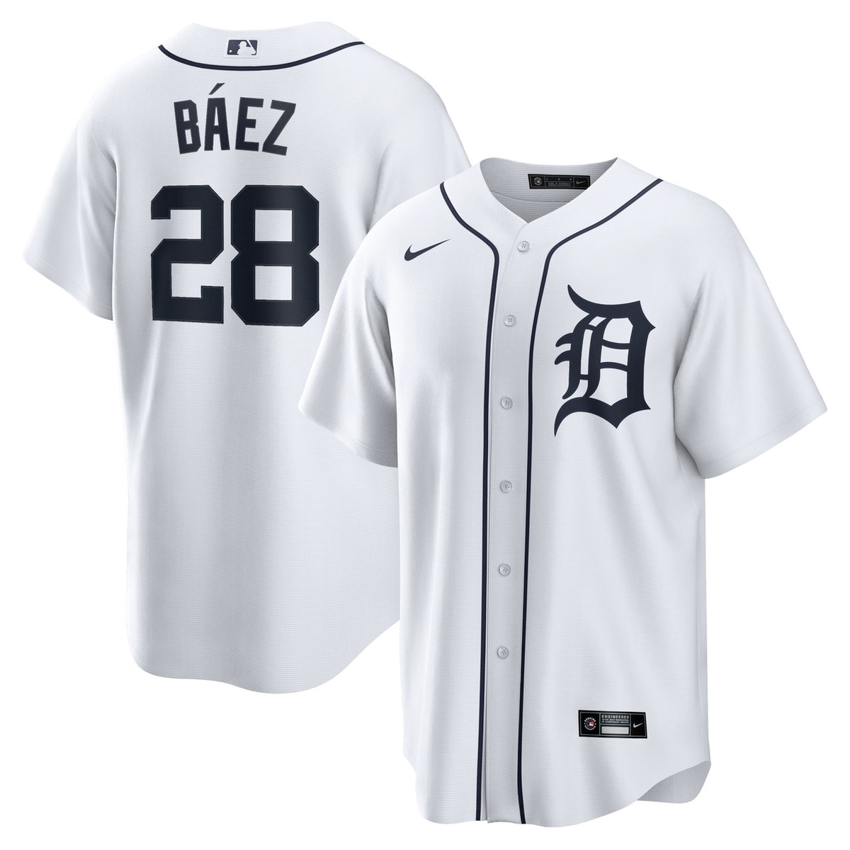 Javier Baez #28 Detroit Tigers Nike Men'S Home Limited Player Jersey - White