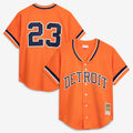 Kirk Gibson #23 Detroit Tigers Mitchell & Ness Men'S Cooperstown Mesh Batting Practice Button-Up Limited Jersey - Orange