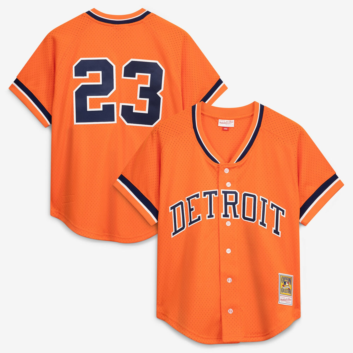 Kirk Gibson #23 Detroit Tigers Mitchell & Ness Men'S Cooperstown Mesh Batting Practice Button-Up Limited Jersey - Orange