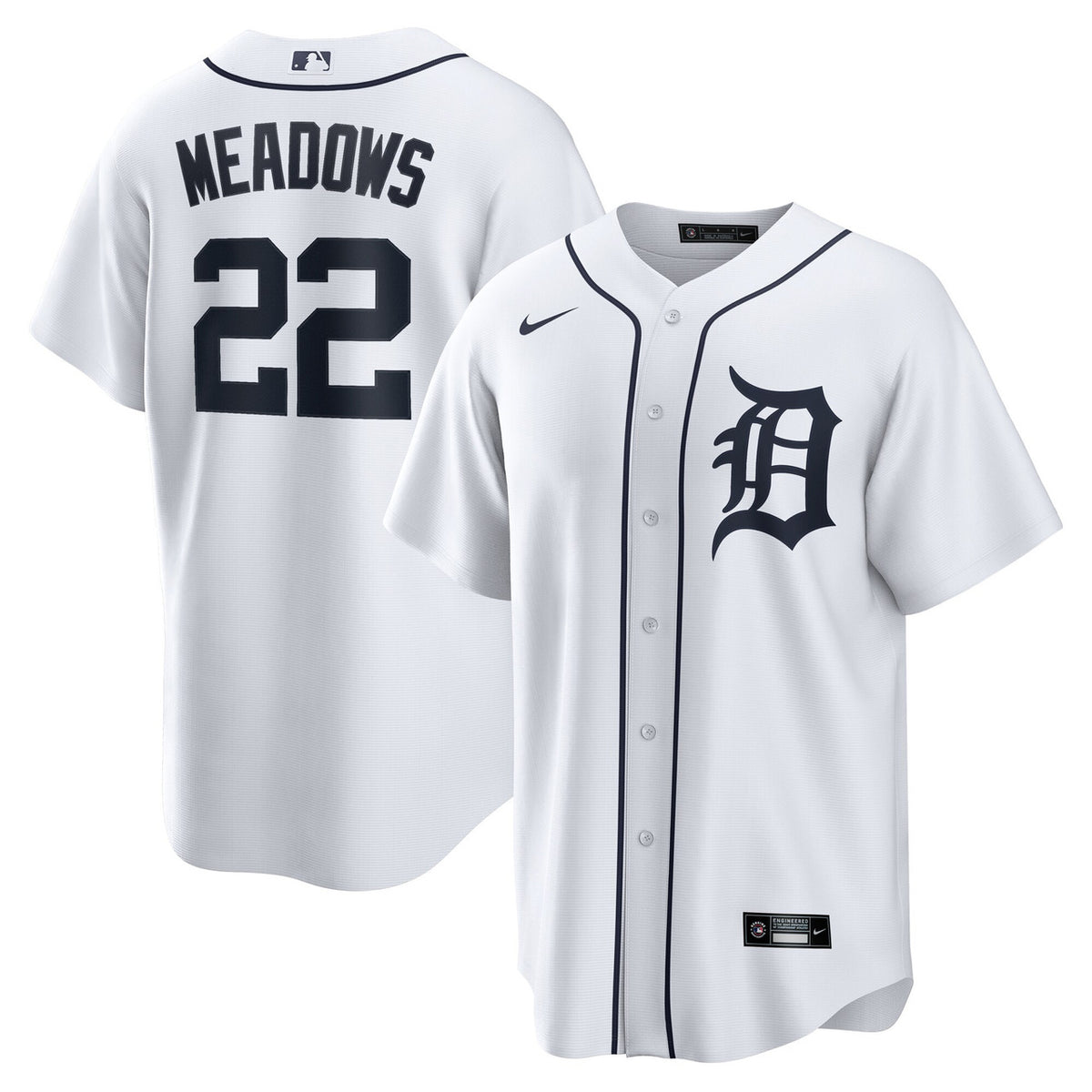 Parker Meadows #22 Detroit Tigers Nike Men'S Home Limited Jersey - White