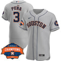 Houston Astros Men'S 2022 Champions Limited Road Player Jersey - Gray