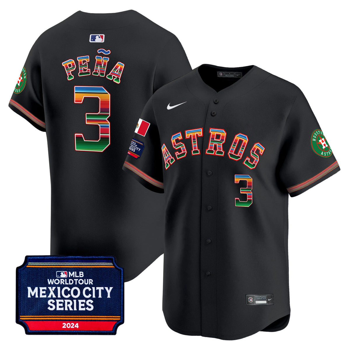 Houston Astros Men'S 2024 Mexico City Series Patch Vapor Premier Limited Jersey