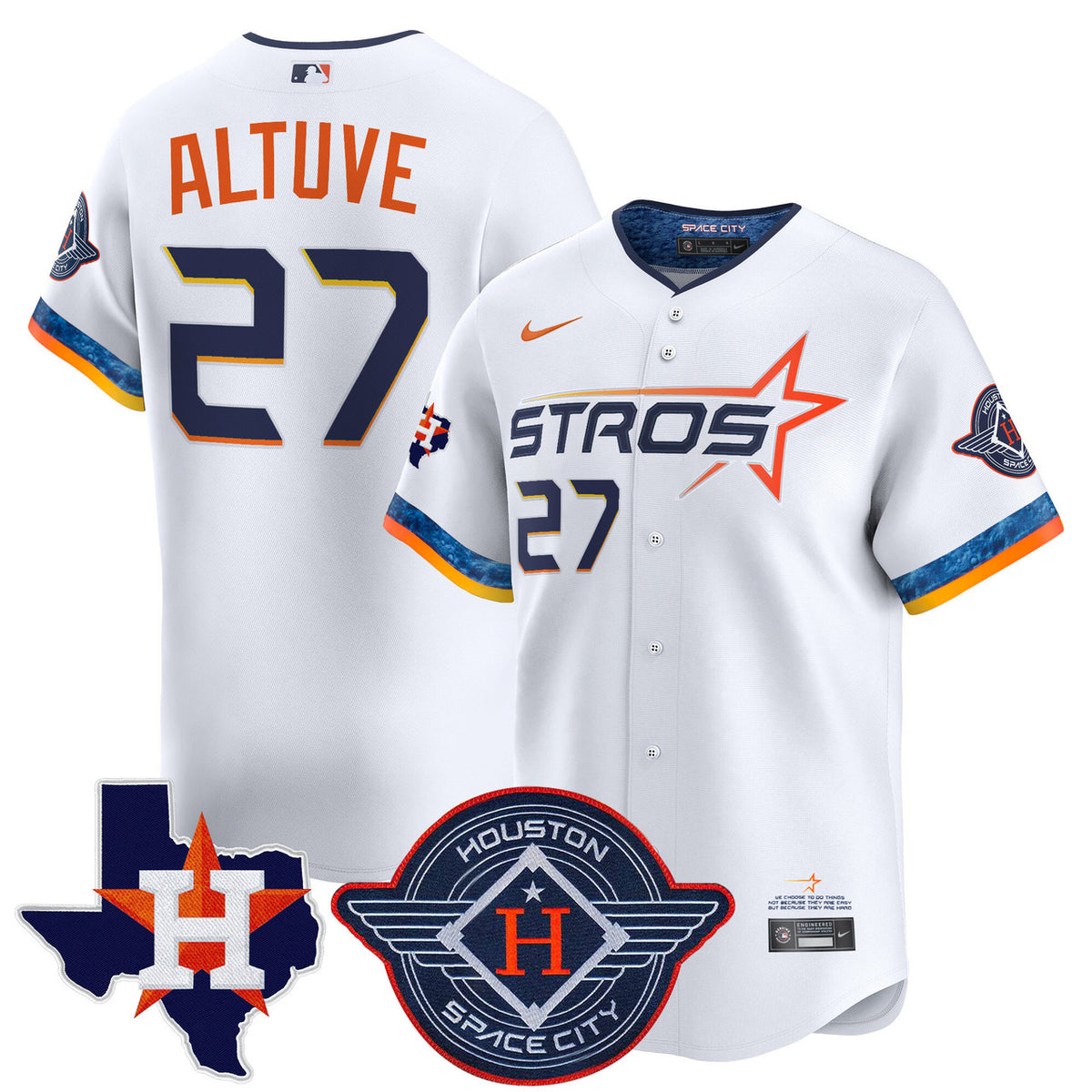 Houston Astros Men'S 2025 City Connect Texas Patch Vapor Premier Limited Jersey