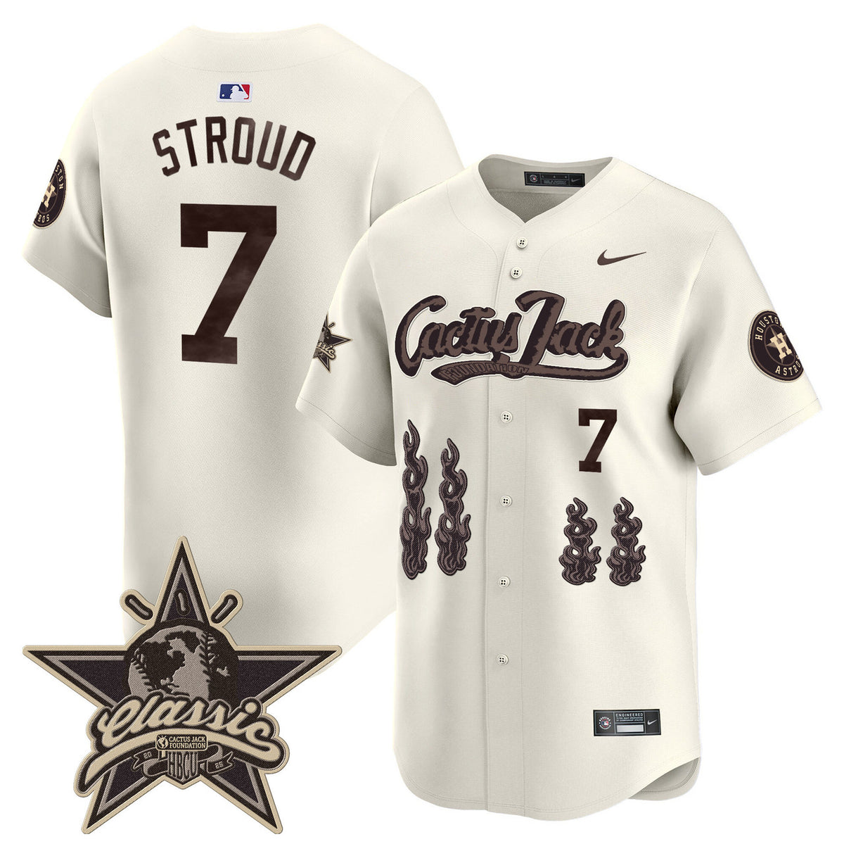 Houston Astros Men'S 2025 Cactus Jack Vapor Premier Limited Jersey