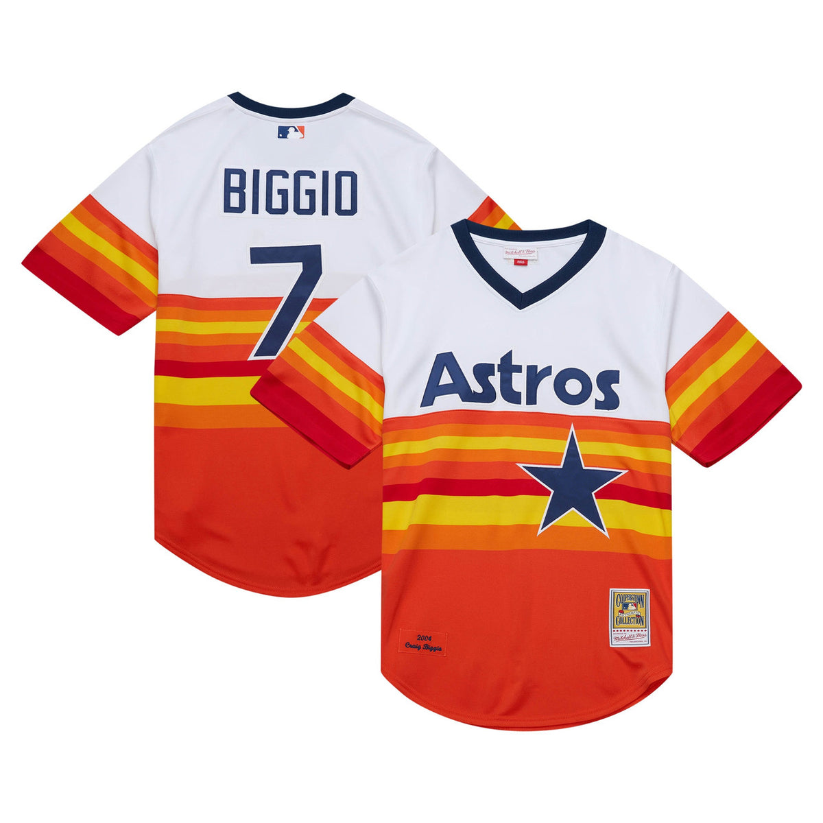 Craig Biggio #7 Houston Astros Mitchell & Ness Men'S 2004 Cooperstown Authentic Throwback Jersey - White