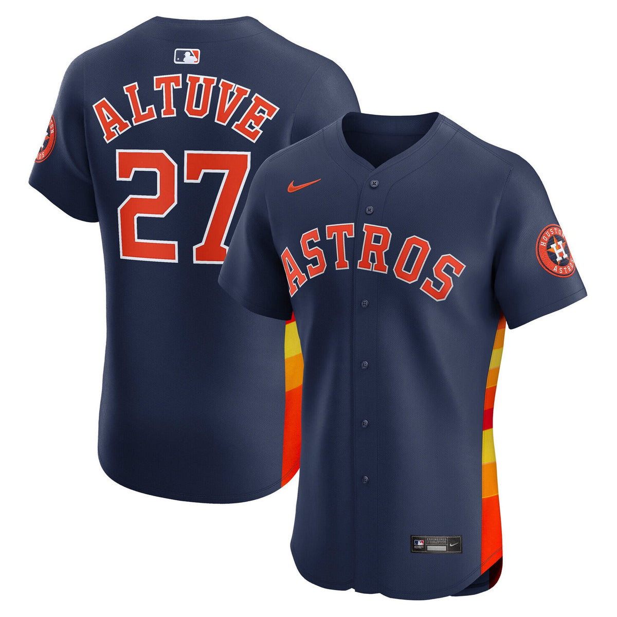 Jose Altuve #2 Houston Astros Nike Men'S Alternate Elite Player Jersey - Navy