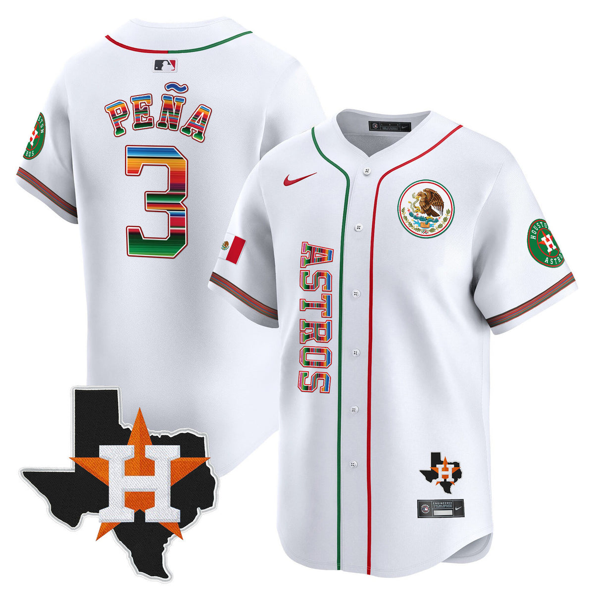 Houston Astros Men'S Mexico Vapor Premier V4 Limited Jersey