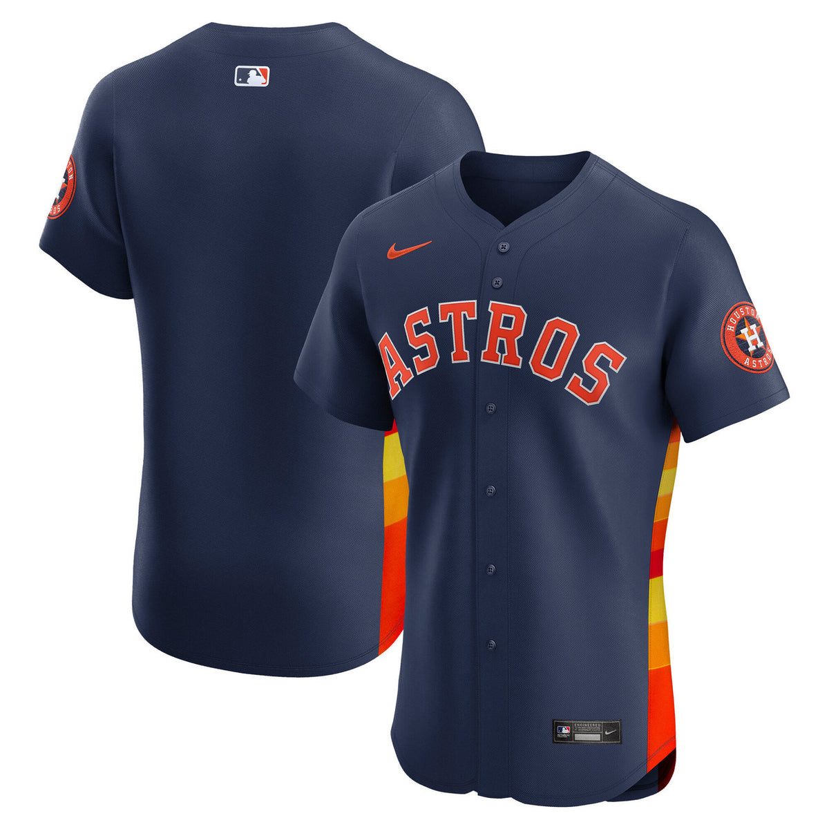 Houston Astros #2 Nike Men'S Alternate Elite Jersey - Navy